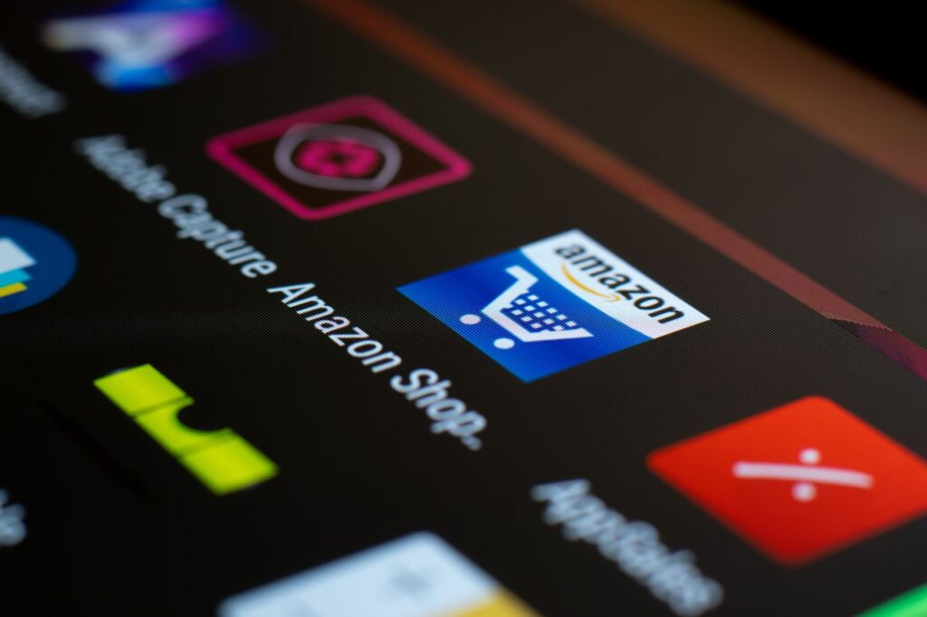 Close-up of a smartphone home screen with app icons